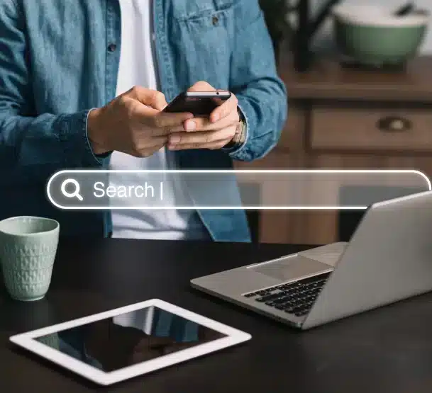 Homepage concept with search bar