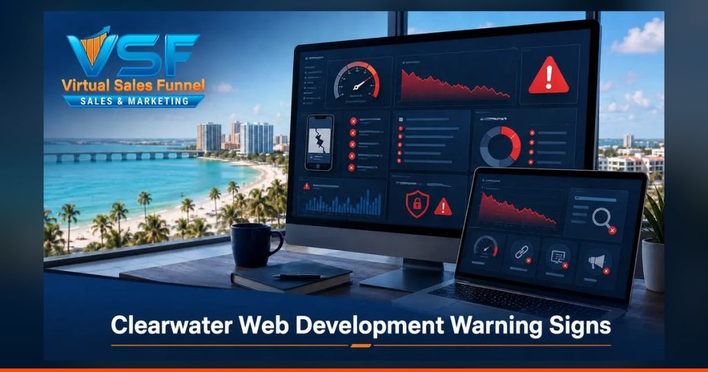 Clearwater Web Development Warning Sign
